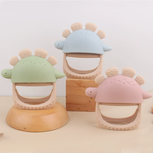 2025 New Dinosaur Teething Mitt Anti-Hand Chewing Glove for Babies Bpa-Free Silicone Chew Toy with Dino Spikes for Soothing - Product Image 2