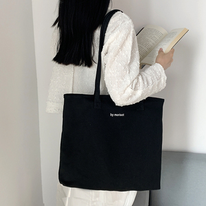Venta al por mayor de gran capacidad de algodón orgánico bolsa de lona reutilizable plegable <span class=keywords><strong>Shopper</strong></span> con logotipo impreso patrón tipo carta - Product Image 2