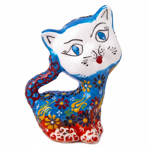 Chat mignon endormi en céramique turque fait à la main - Product Image 2