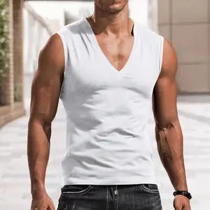 Wholesale High Quality Custom Men Seamless Fitness Cheap Inner Under Shirt Training String Singlet Gym Tank Tops Vest For Men