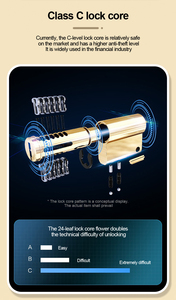 قفل ذكي من سبائك الألومنيوم مع دعم الواي فاي والسحابة - فتح بالبصمة والبطاقة وكلمة المرور والتعرف على الوجه للأبواب الألومنيوم/الخشبية - Product Image 2
