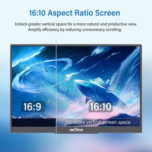 Moniteur de jeu portable de 16 pouces, 1920X1200 UXGA, fréquence de rafraîchissement de 144 Hz, écran IPS mat avec haut-parleurs intégrés <span class=keywords><strong>pour</strong></span> ordinateur portable, smartphone - Product Image 6