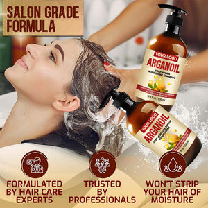 Shampooing et après-shampoing à l'huile d'argan bio Greenlem, formule concentrée anti-frisottis pour tous types de cheveux, unisexe, marque privée - Product Image 3