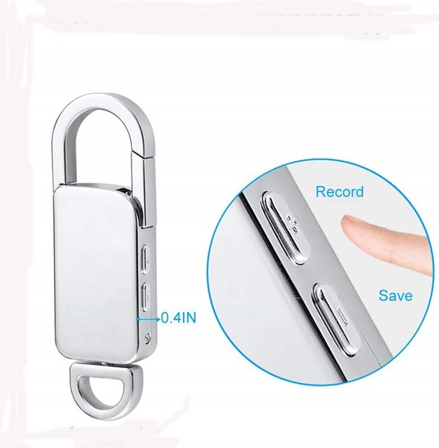 High Quality Voice Activated Time Stamp Phone OTG Connection Keychain Voice Recorder