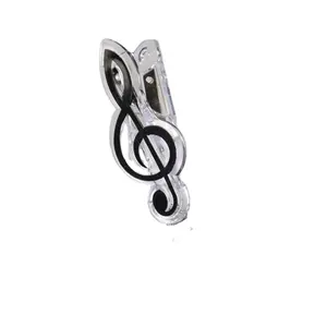 1pc Piano Score Clip Clef / Note Pattern Plastic Music Book Page Holder Clamp EDC Musical Instruments Tool Music Score Clip