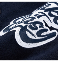 Veste d'université élégante pour hommes pour l'hiver, col montant brodé avec logo sur le devant, vêtements d'hiver élégants Ropa