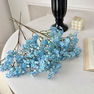 Fleurs artificielles de gypsophile blanches et bleues en soie, haute simulation, pour décorations de mariage et d'intérieur - Product Image 2