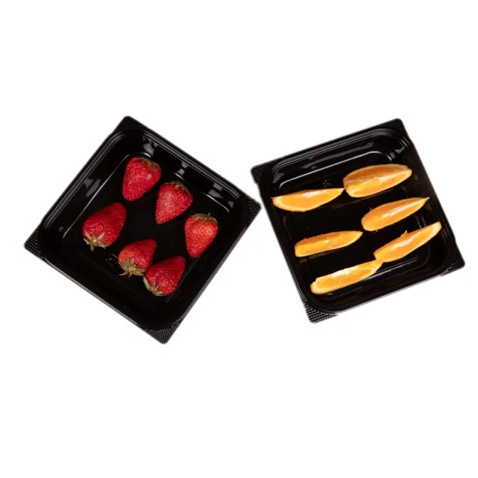 透明生分解性食品プラスチックフルーツブリスター包装ストロベリートレイ包装ボックス蓋付きイチゴ