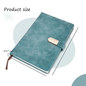Diario de cierre magnético A5 de fábrica de alta calidad con logotipo personalizado Tapa dura de cuero PU Premium 100 hojas Página interior forrada - Product Image 4