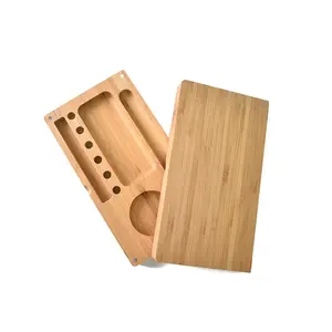 High Quality Handmade Wooden Rolling Tray Smoking Accessories Wood Rolling Tray With Lid Cover Cigarette Serving Tray