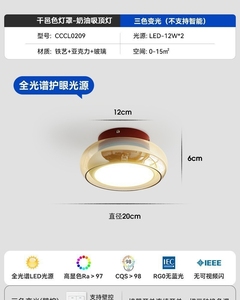Lampe de plafond de couloir en verre vintage de style crème française, simple, pour <span class=keywords><strong>hall</strong></span> <span class=keywords><strong>d</strong></span>'<span class=keywords><strong>entrée</strong></span> et <span class=keywords><strong>d</strong></span>écoration haut de gamme - Product Image 6