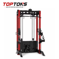 TOPTONS Máquina de Ejercicios para Pecho y Brazos, Equipo de Gimnasio, Entrenador Funcional, Máquina Multifuncional de Poleas Cruzadas