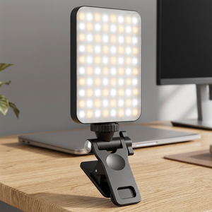 Portable 2000mAh Rechargeable <b>Clip</b>-On Selfie <b>Light</b> 3 Modes & 10 Levels of Brightness for Phone & Laptop Photographic Lighting - Product Image 3
