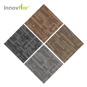 Ticari çevre dostu kahverengi ofis halı karoları Nonwoven kumaş PP 50*50cm dekoratif halı karoları ofis ve ev için kütüphane