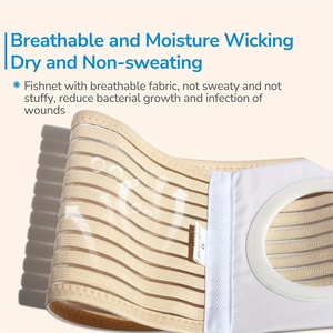 Ceinture <span class=keywords><strong>abdominale</strong></span> élastique large pour stomie, pour le sport, fixe les poches de stomie et évite les hernies parastomiques - Product Image 2