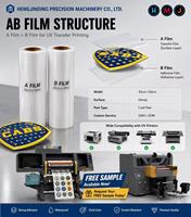 Rouleau de film AB UV DTF format A3, film d'impression autocollant cristallin pour imprimante UV DTF A3 et consommables pour machine de plastification UV cristalline