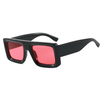 Lunettes de soleil pour femmes à monture carrée large, nouveau style 2025, UV400, nylon doré, forme concave simple