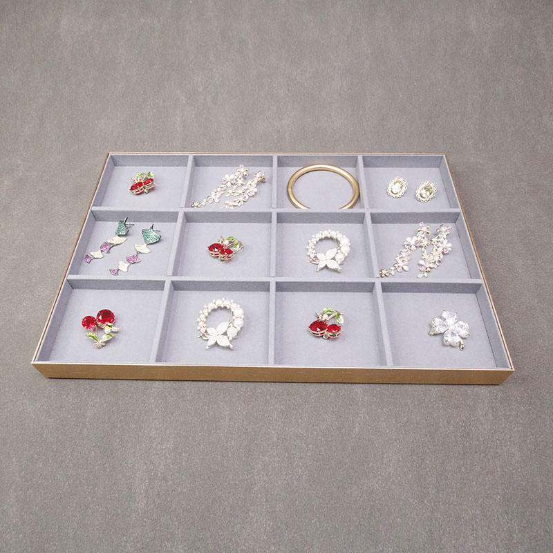 12 slot grigio microfibra