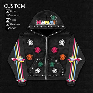 Sweat-shirt à capuche personnalisé pour hommes 100% pur coton lourd surdimensionné vêtements de sport d'hiver Street Wear technique lavée - Product Image 2