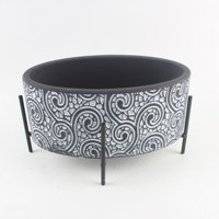 Lampe de sol classique pour la maison et le jardin, en béton, grand pot à fleurs ovale en ciment, pot de fleurs durable, aménagement paysager de jardin