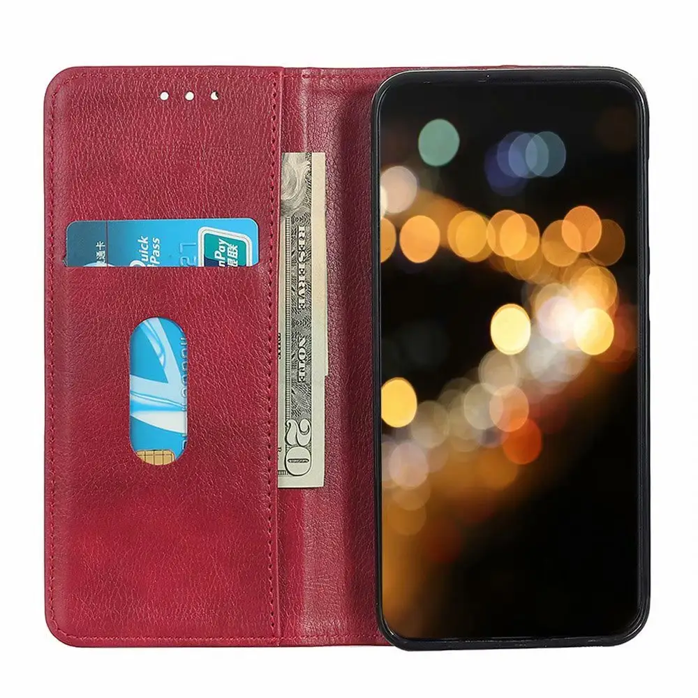 Litchi PU Leather Flip Wallet Case For HTC Desire 20 PRO 2020 With Stand Card Slots