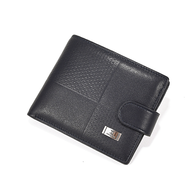 Factory Direct PU Leather Men's Short RFID Blocking Purse Coin Disgen Business Man Binder Designer Black Color Mens Purse