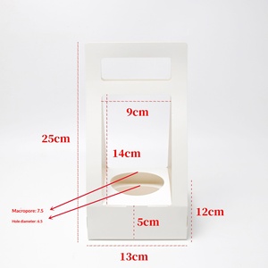 Boîte cadeau pliable portable en laminé jetable pour la fête des enseignants, boîte à fleurs, boîte à plantes à main - Product Image 2