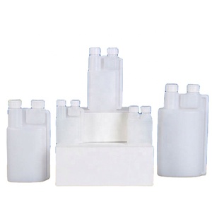 Botella de Plástico de Doble Cámara con Dos Boquillas para Dosificación y Medición de 250 ml, 500 ml y 1000 ml - Product Image 4