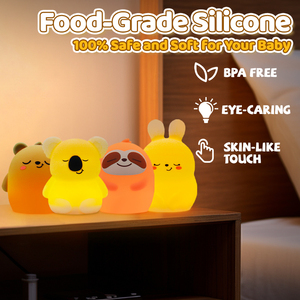 مصباح ليلي LED على شكل حيوانات لطيفة، هدايا مبتكرة، إضاءة ليلية من السيليكون الآمن للأطفال، مصباح ليلي ملون وجذاب للأطفال - Product Image 2