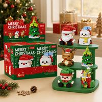 W1436 W1437 Jouet éducatif de Noël Père Noël et rennes, blocs de construction pour les filles et les garçons de 5 à 7 ans