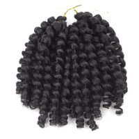 En gros 8 Pouces Bounce Jumpy Baguette Curl Crochet Tresse Cheveux Twist Tresses Africain En Synthétique Tressage Extensions de Cheveux