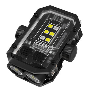 EDC Đèn Pin <span class=keywords><strong>360</strong></span> độ xoay USB <span class=keywords><strong>LED</strong></span> 8 chế độ đa chức năng mini làm việc ánh sáng từ cơ sở nhỏ Keychain đèn pin - Product Image 1