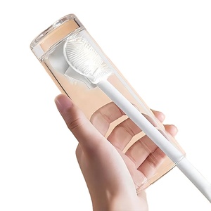 Cepillo de silicona para biberones, limpiador de vasos, cepillo de mango largo para limpiar botellas, herramienta de limpieza de cocina - Product Image 1
