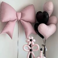 Ballon en aluminium mat coloré en forme de nœud, grande taille, pour décoration de fête, accessoires photo, idéal pour les anniversaires