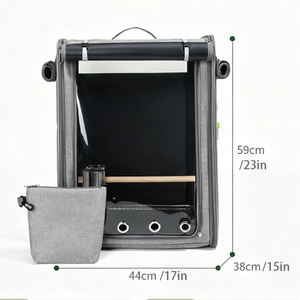 <span class=keywords><strong>Borsa</strong></span> Trasportino Multifunzionale Traspirante con Ruote per Conigli, Pappagalli e Uccelli di Piccola Taglia, per Uso Esterno, Grande - Product Image 6