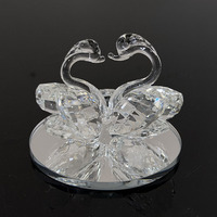 Magnifique sculpture de cygne en cristal, artisanat, cadeaux de mariage, cygne en cristal MH-LP056