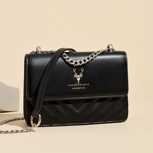 Fashion Flap Crossbody Bags Vintage Quilted Underarm Bag <b>Square</b> Satchel Handbag Leather Shoulder Bag Chain Purse for Women - Product Image 1