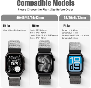 Correas de Nailon para Reloj <span class=keywords><strong>Apple</strong></span> <span class=keywords><strong>Watch</strong></span> de 49mm 45mm 46mm 44mm 42mm 41mm <span class=keywords><strong>40mm</strong></span> 38mm Series 11 10 9 8 7 6 5 4 3 <span class=keywords><strong>SE</strong></span> Ultra 3 2 1 - Product Image 3