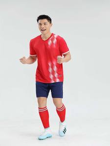 ชุดฝึกซ้อมฟุตบอลแบบกำหนดเอง ชุดเสื้อฟุตบอลเหย้า/เยือน/ชุดที่สาม 6 แบบ พิมพ์ลายด้วยความร้อน ระบายอากาศได้ดี ซับเหงื่อ - Product Image 1