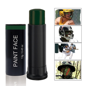 Barra de <span class=keywords><strong>Pintura</strong></span> Facial Natural a Base de Aceite para Béisbol, Fútbol, Campamento, Deportes, <span class=keywords><strong>Pintura</strong></span> Corporal Negra para Ojos, Inofensiva para la Piel - Product Image 1