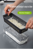 Coupe-légumes manuel multifonction 15-en-1 – Accessoires de cuisine – Vente en gros usine pour usage domestique – Hachoir à oignon et mandoline à légumes