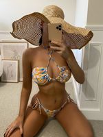 2025 Tweedelige Badpakken Sexy Vrouwen String Badmode Print Badpak Extreme Mini Bikini Sets