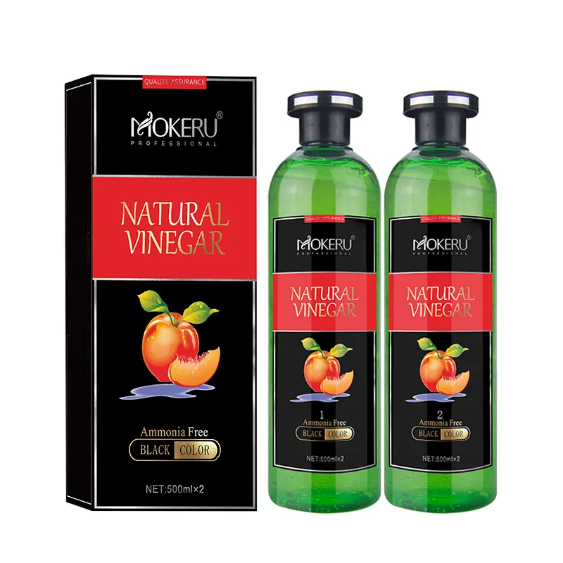 500ml*2 Black Hair Dye Cream Long Lasting No Side Effect Ammonia Free Fruit Extract With Fragrance Color Cream