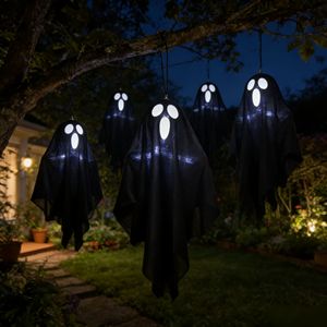 Luz LED Colgante de Fantasma para Halloween, Blanco Cálido Brillante, 50cm, Clasificación IP20, 80 CRI, DC6V, Adorno Espeluznante para Festivales, Hogar, Jardín y Fiestas - Product Image 4