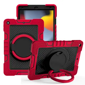 For iPad 10.2 2019 2020 Inch 7th 8th 9th Tablet Cover Case Heavy Duty Durable Protective Case With Stand Hand Shoulder Strap