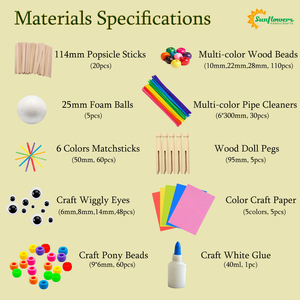 Kit Completo Fai-da-Te in Scatola Colorata per Bambini, Giocattoli Creativi da Incollare, Materiali Artigianali Divertenti, Colori Misti, Girasoli - Product Image 3