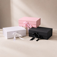 Boîte à bougies rigide magnétique pliable haut de gamme avec matériaux recyclés et insert en mousse, logo personnalisé, vente en gros, faible MOQ, emballage