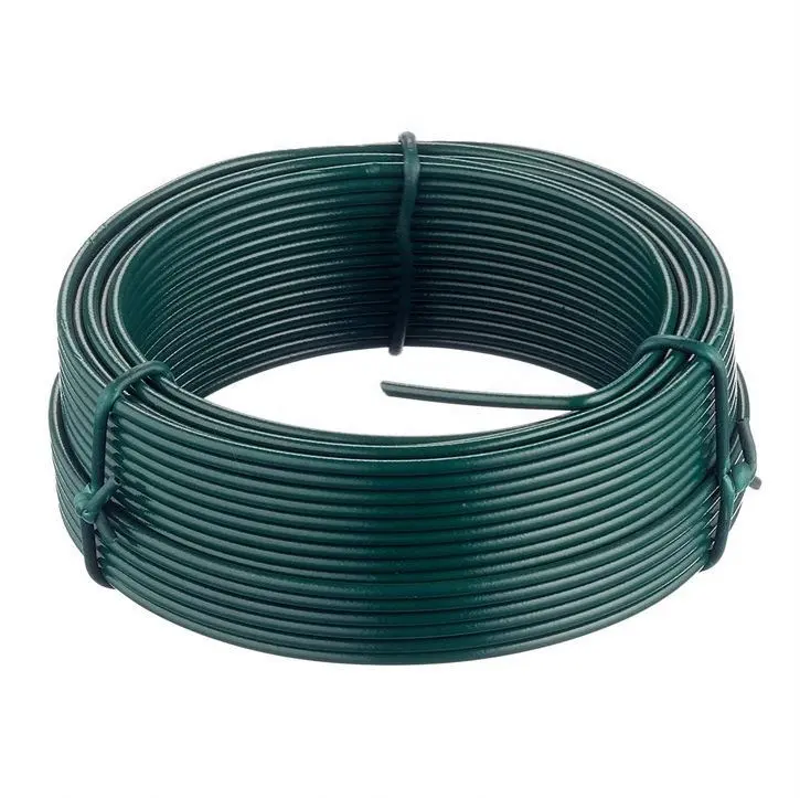 plastic PVC PE coated galvanized iron wire for consumer product packing daily binding PVC coated wire