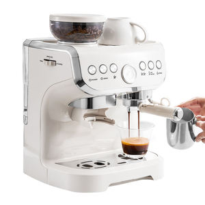 เครื่องชงกาแฟเอสเพรสโซกึ่งอัตโนมัติ ระบบไอน้ำแรงดันสูง หม้อต้มคู่ พร้อมระบบทำความร้อนและบดกาแฟในตัว - Product Image 5