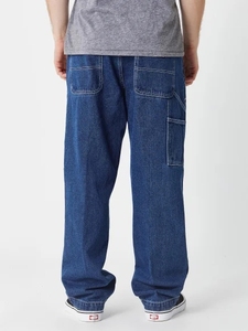 بناطيل جينز رجالي من قماش الدنيم العضوي من مصنع في الصين للبيع بالجملة من ماركة ZY ، بناطيل جينز فضفاضة من المطاط الصوفي نيلي - Product Image 4